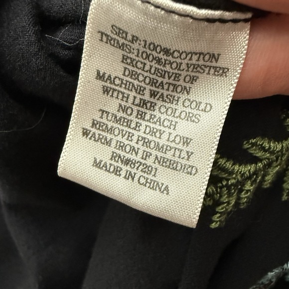 Johnny Was Black Knit Embroidered Mini Dress Womens XS Boho Vacation Summer - Picture 9 of 10